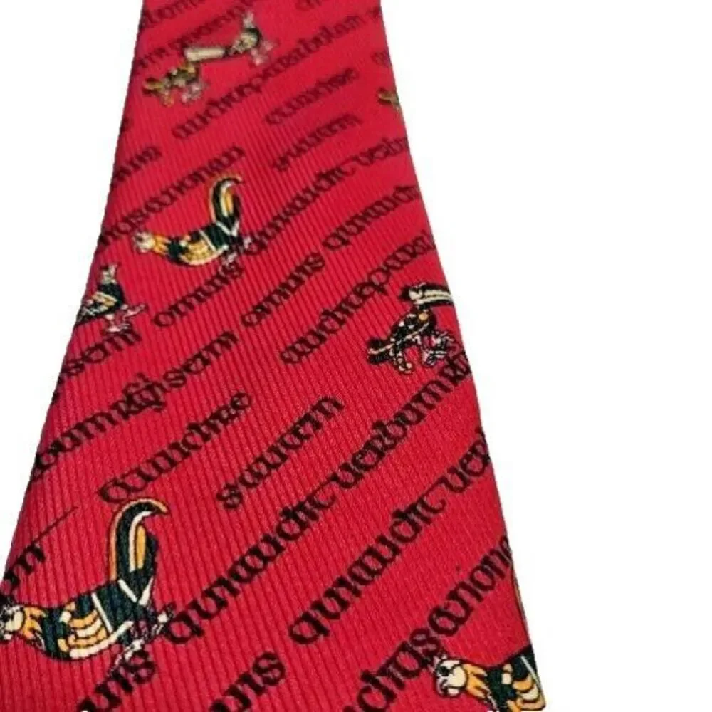 BSL Celtic Renaissance Designs Tie Knots Red/Black Novelty Men Suit Necktie‎ VTG